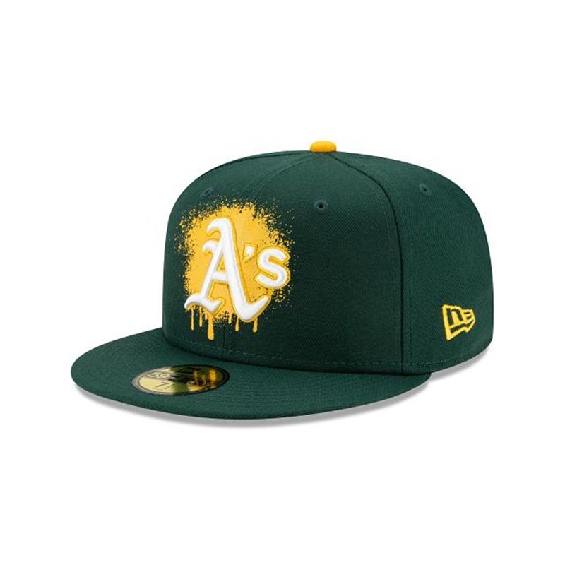 MLB Oakland Athletics Drip Front 59Fifty Fitted (MDI8467) - Green New Era Caps